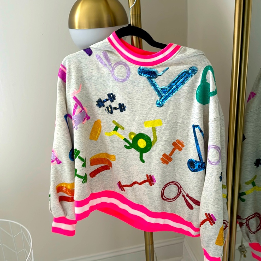 COPY - Queen of Sparkles. Workout sweatshirt. Size Small. Worn once